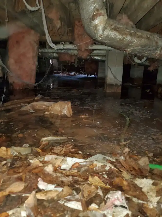 Crawl space flood assessment for Commercial Water Damage Restoration in Airmont
