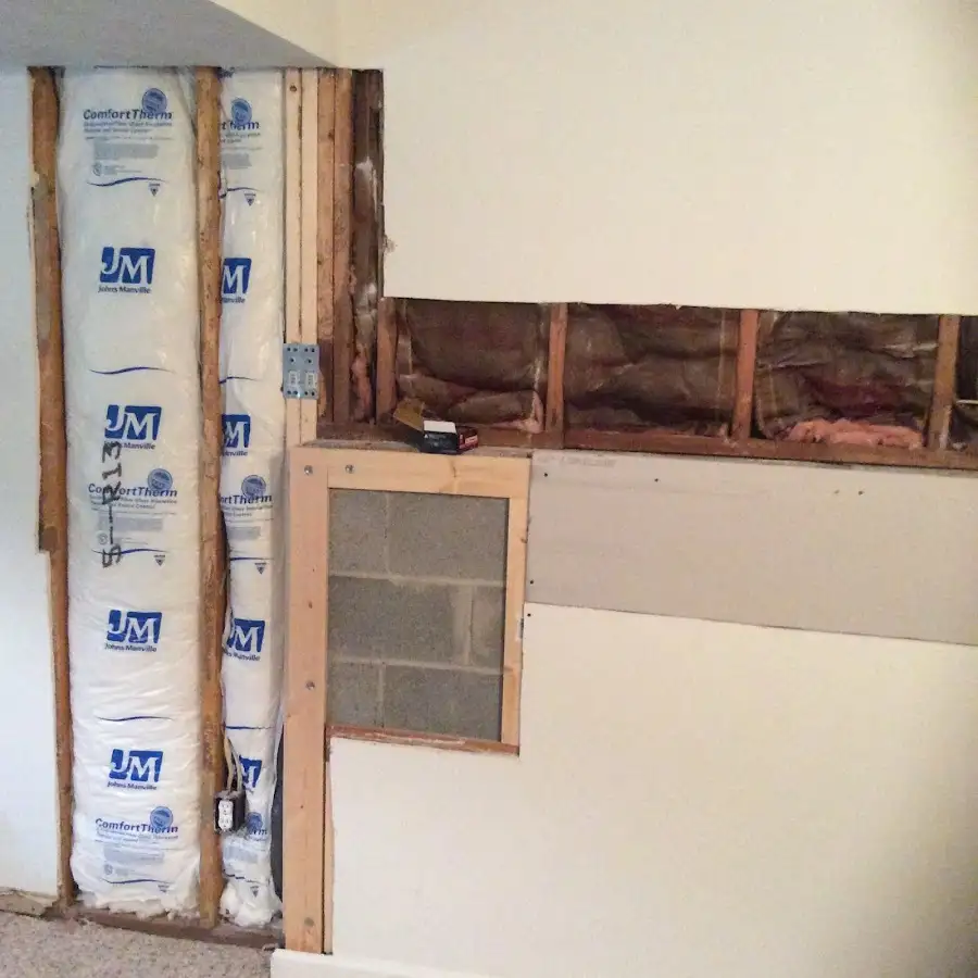 Wall insulation replacement during Contents Cleaning & Restoration in Airmont